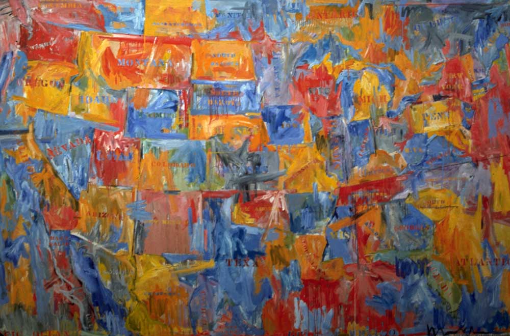 Colorful abstract map